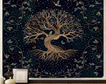 Tree Of Life Tapestry Etsy