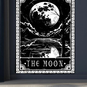 Tarocchi Arazzo Parete Appendere La Luna Tarocchi Carta Parete Arazzo Astrologia Divinazione Bandiera Arazzi Estetica Soggiorno Camera da letto Dormitorio Decor