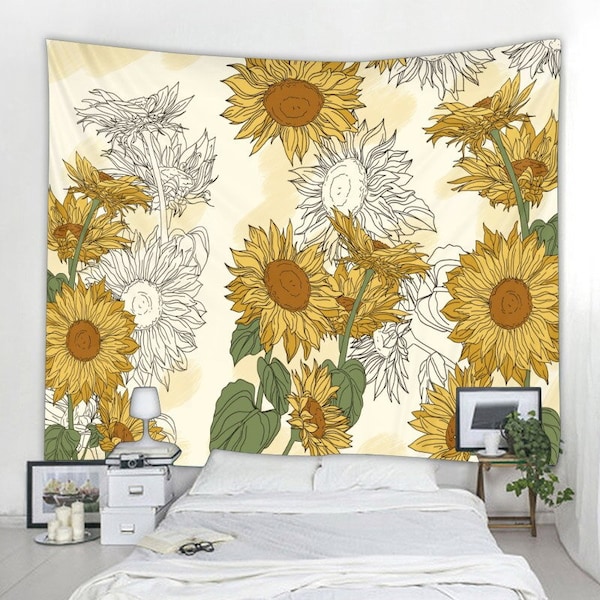 Sunflower Tapestry - Etsy