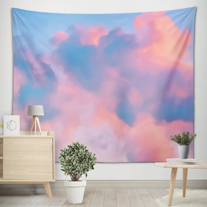 Pink Blue Tapestry Etsy