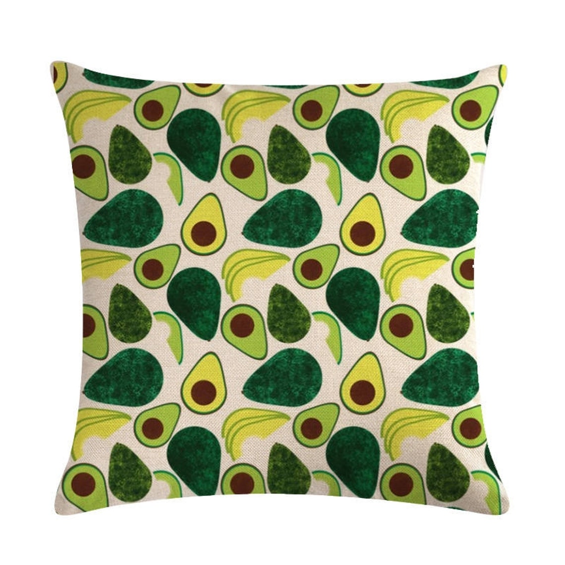 Avocado Pillow Cover Avocado Pattern Cushion Cover Decorative Etsy