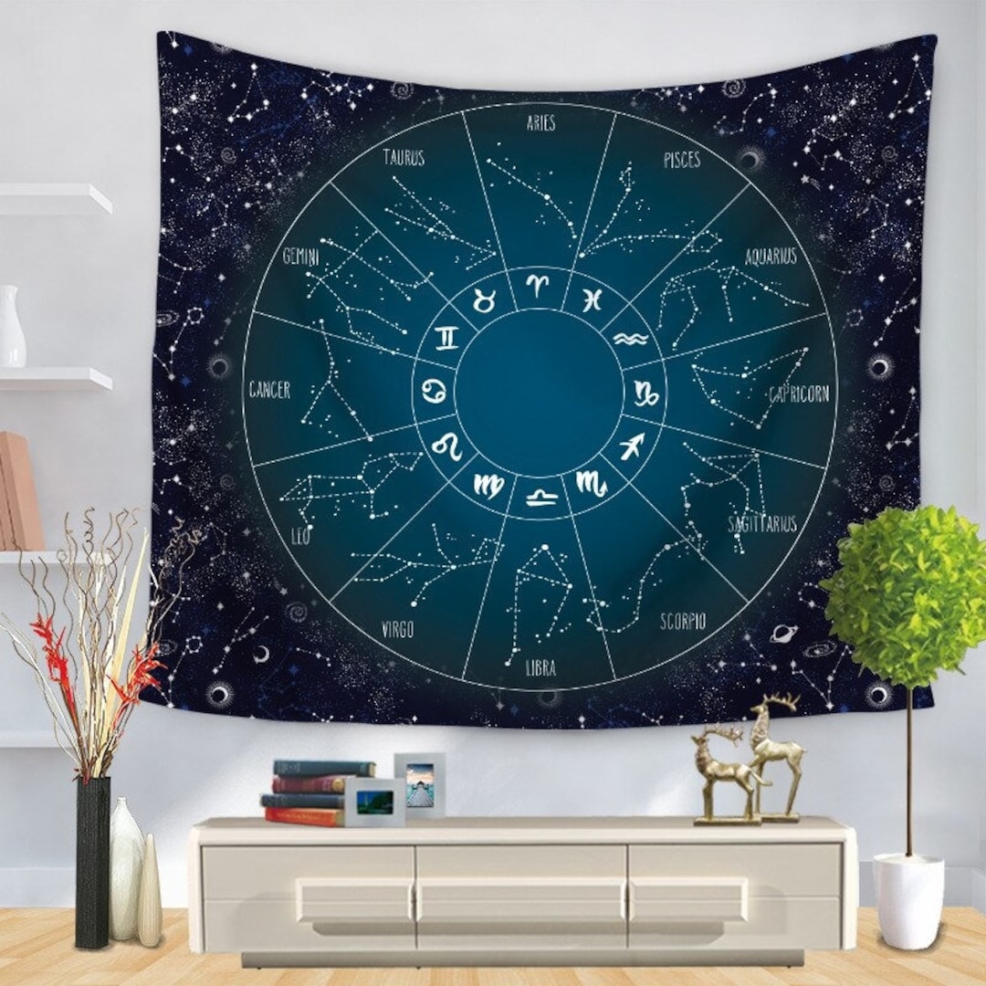 Astrology Tapestry Constellation Collection of Zodiac Signs in a