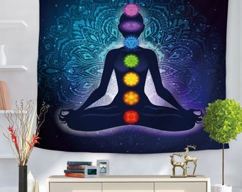 7 Chakra Tapestry Meditation Yoga Tapestry Wall Hanging Meditation Wall Decor Tapestries Wall Art