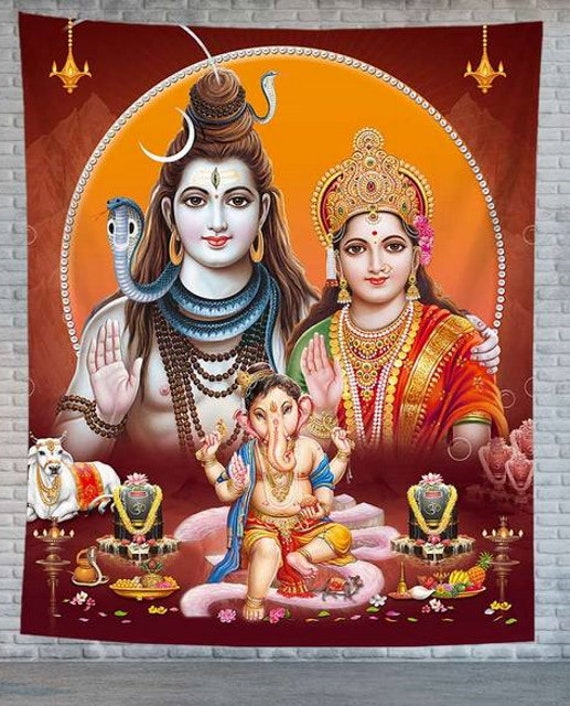 Lord Shiva Family Tapestry Wall Hanging Hindu God Tapestries - Etsy Lord Shiva Family Tapestry Wall Hanging Hindu God Tapestries - Etsy