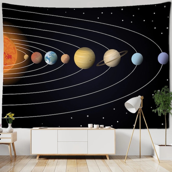 Galaxy Universe Planets Tapestry Solar System Wall Hanging Sun Earth Planets Tapestries for Room Dorm Wall Decoration Etsy