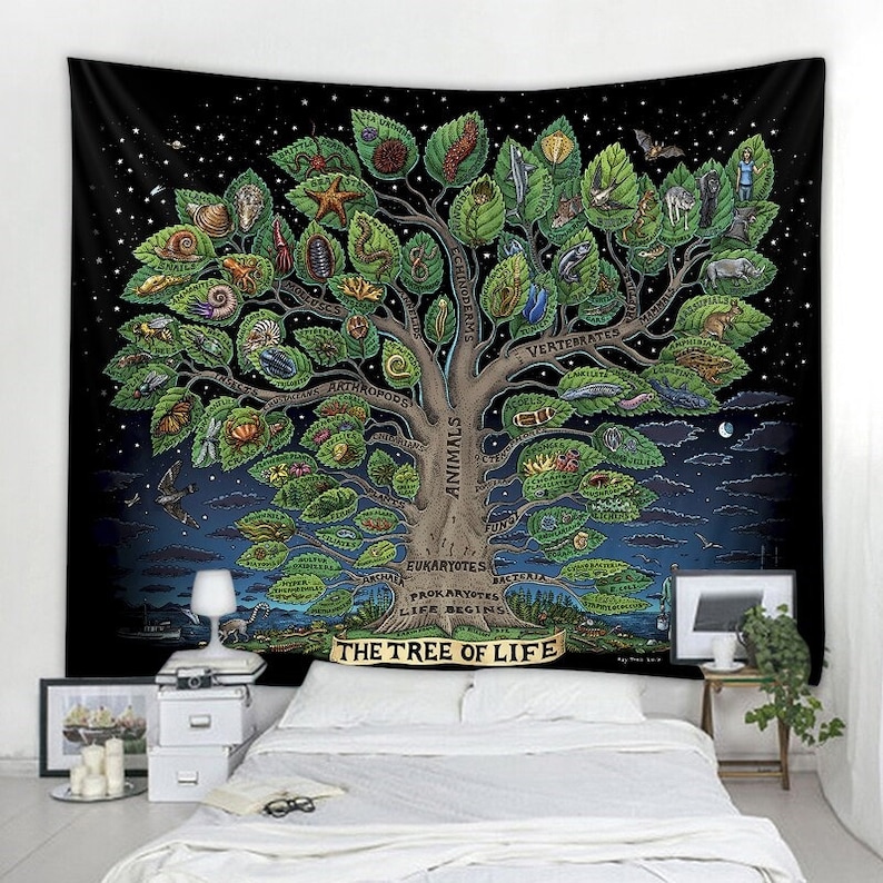 Tree of Life Tapestry Wall Hanging Tapestries Wall Decor Wall Etsy