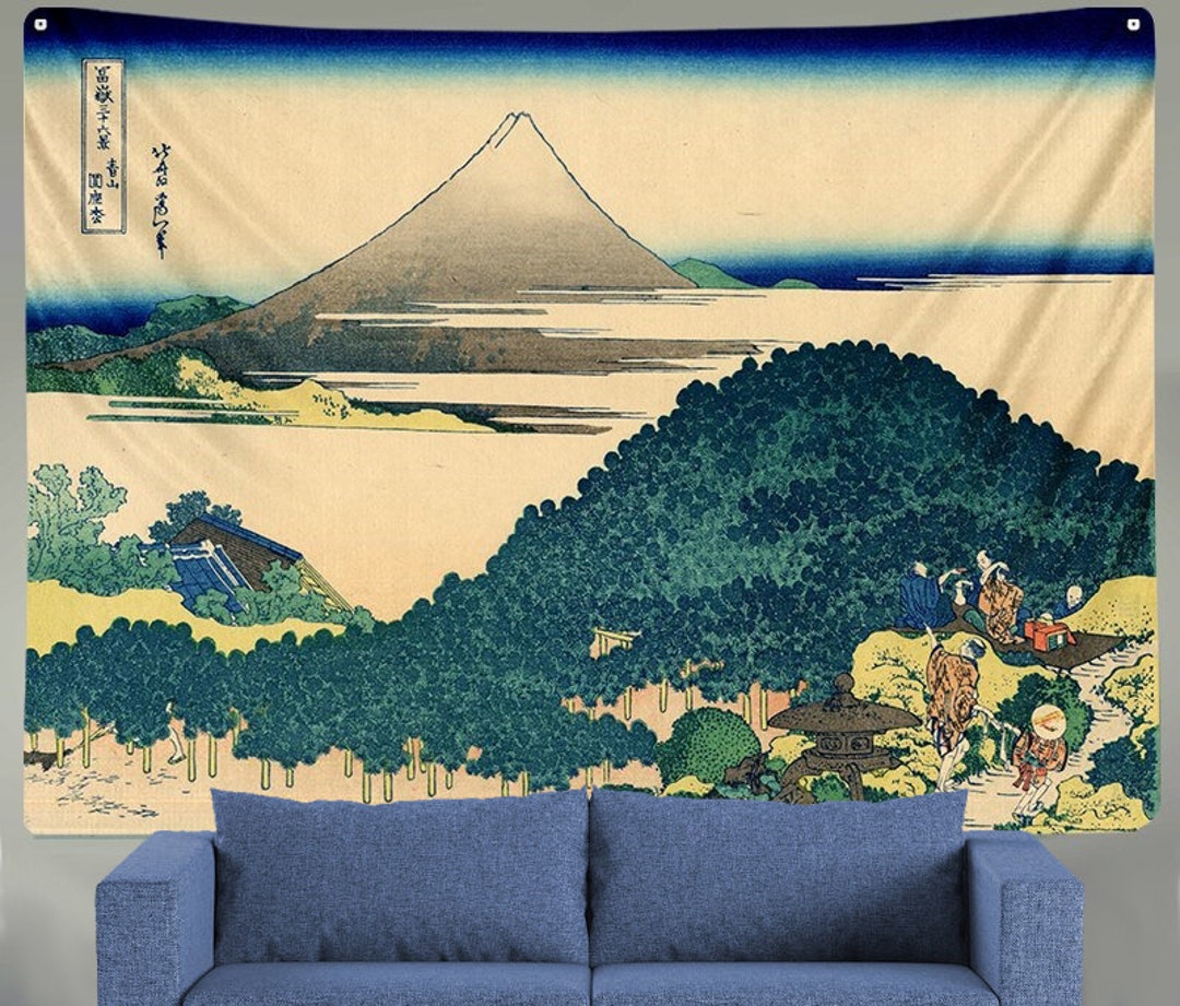 Japanese Mount Fuji Tapestry Wall Art Famous Ukiyo-e Painting Mountain Wall Hanging Japanese 