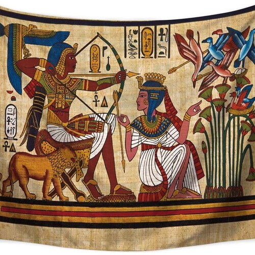 Egyptian Tapestry Ancient Egyptian Themed Wall Hanging Etsy