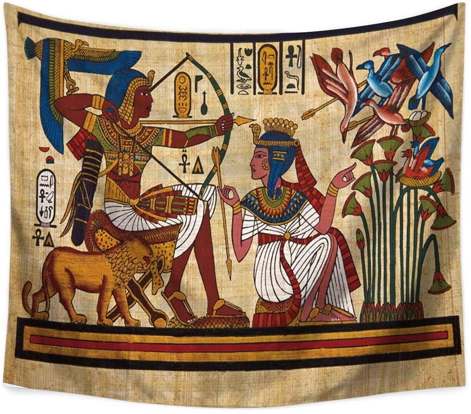 Egyptian Tapestry Ancient Egyptian Themed Wall Hanging  Etsy