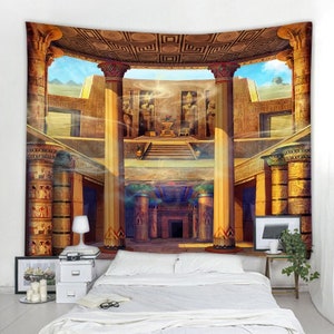 Egyptian Tapestry Pharaoh Palace Wall Tapestry Mythical Decoration Wall Hanging