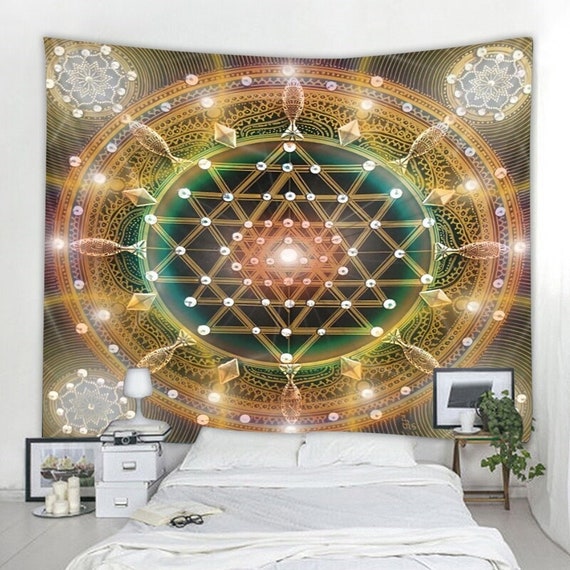 Sri yantra tapestry sale