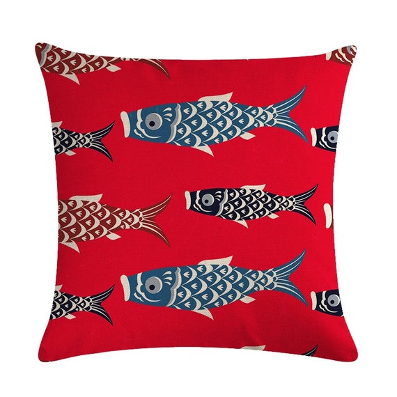 fish pillow covers