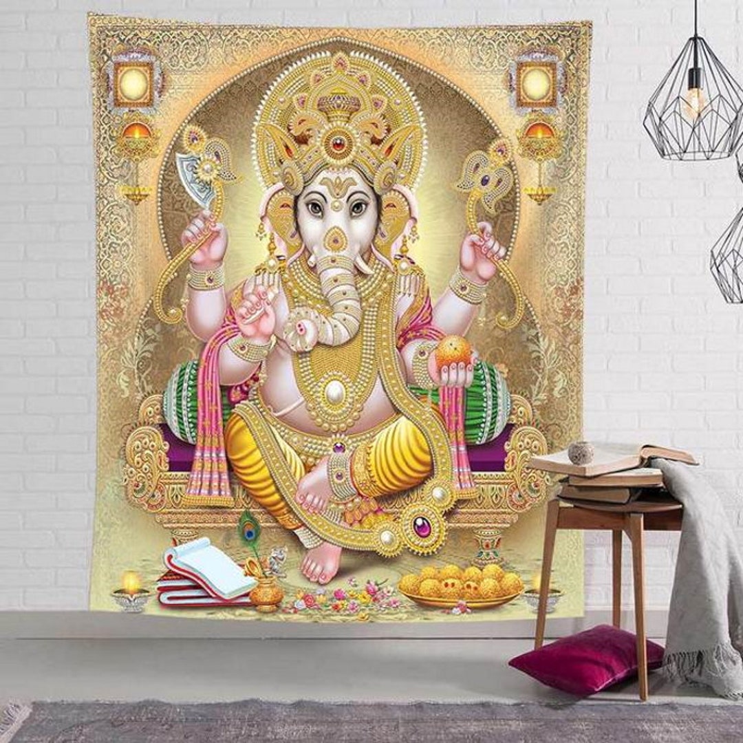 Ganesha Hindu God Tapestry Wall Hanging Lord Ganesha, the Elephant