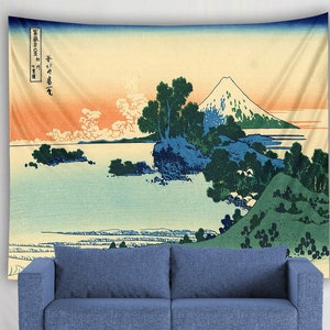 Japanese Tapestry Wall Hanging Ukiyo-e Painting Wall Hanging Japanese Art Decor Nature Theme