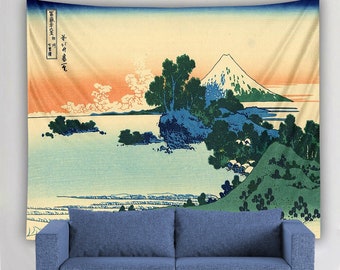 Japanese Tapestry Wall Hanging Ukiyo-e Painting Wall Hanging Japanese Art Decor Nature Theme