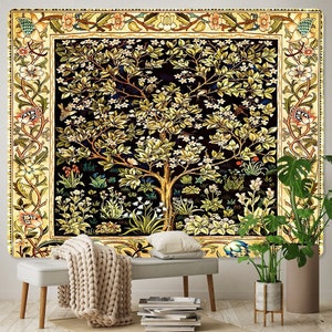 Tree of Life Tapestry Wall Hanging Retro Art Tapestries for Room Wall Decor