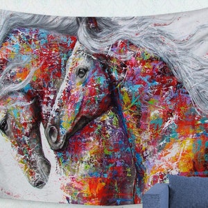Horse Tapestry Horses Wall Tapestry Art Wall Hanging Wall Decor