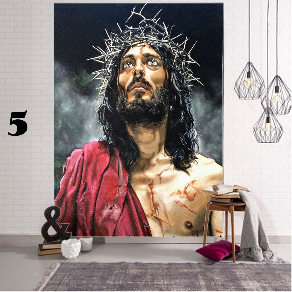 Religious Wall Tapestry Jesus Christ Christian Wall Hanging