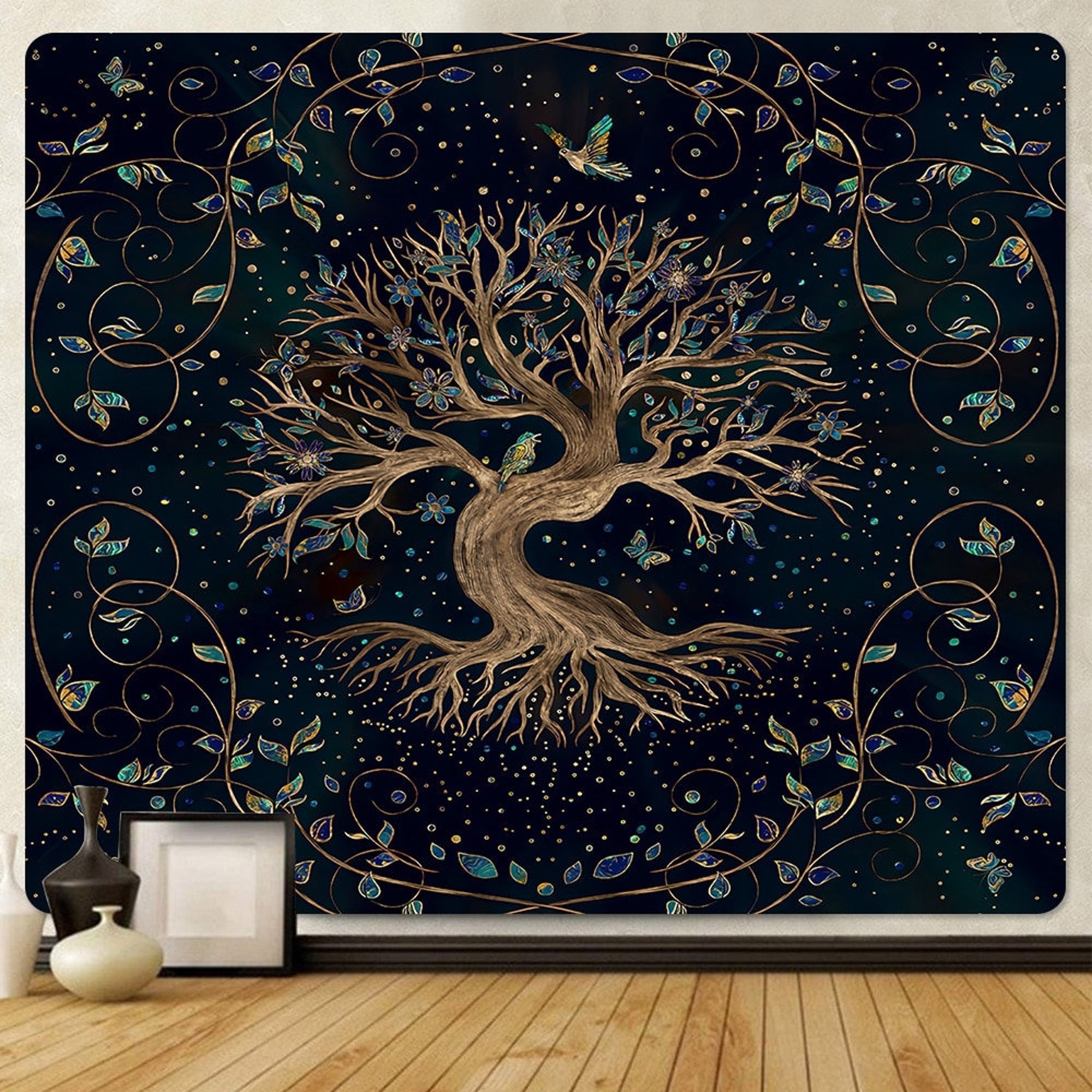 Tree of Life Tapestry Wall Hanging Decor Tapestries for Room