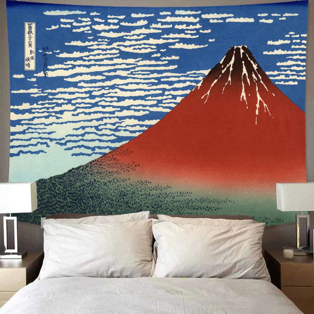 Japanese Ukiyoe Tapestry Mount Fuji Tapestry Ukiyoe Print Wall