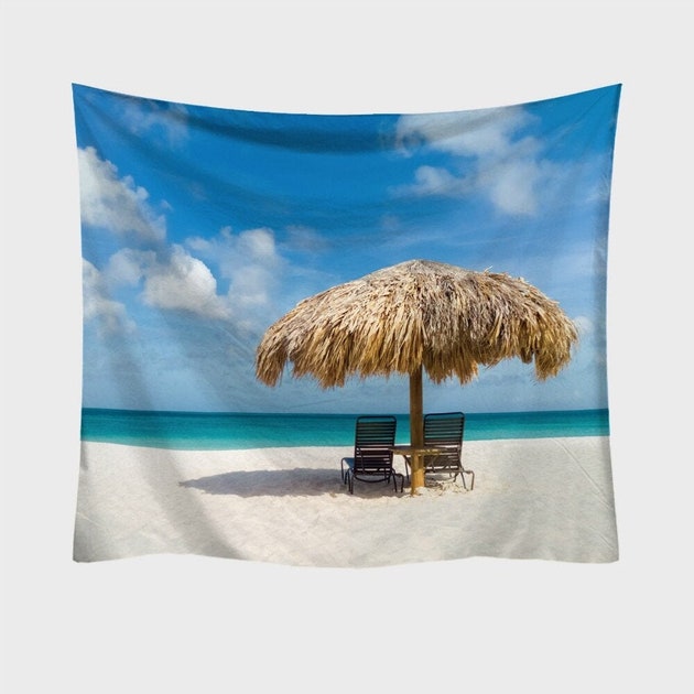 Beach Tapestry Ocean and Sky Tapestry Beach Scene Wall Tapestry Ocean Wall Tapestries Beach Themed Wall Hanging Gift