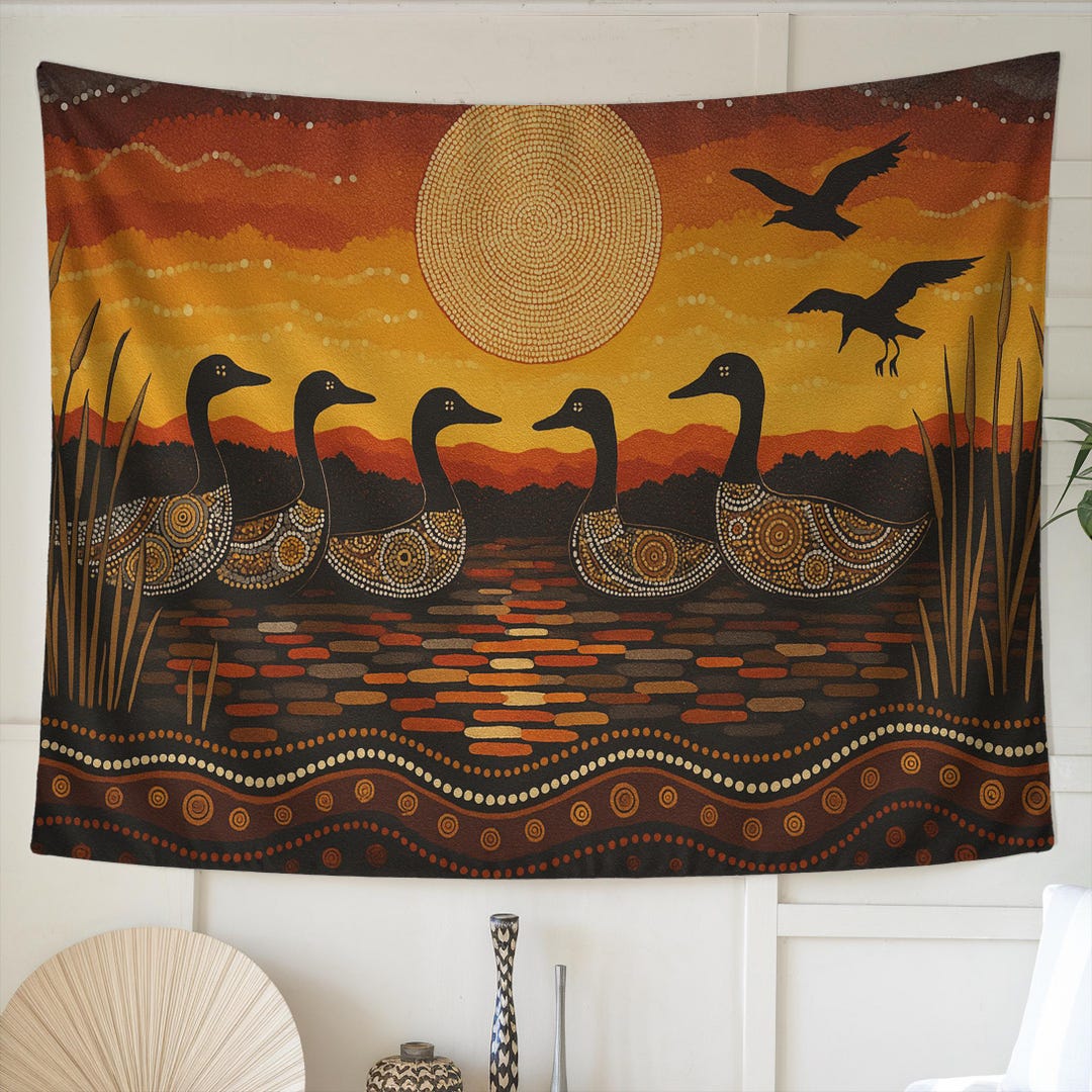 Aboriginal Art Tapestry - Traditional Australian Art Indigenous Wall ...
