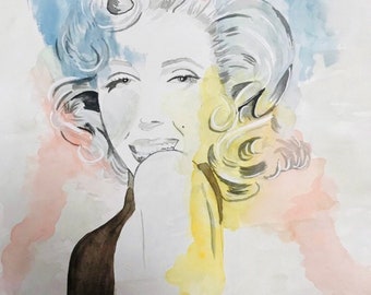 Marilyn Monroe Aquarelle