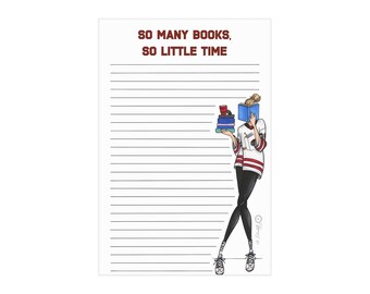 Hot Hockey Reader // CUSTOMIZABLE Note Pad