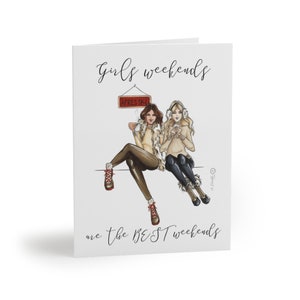 Carte de voeux pour le week-end entre filles