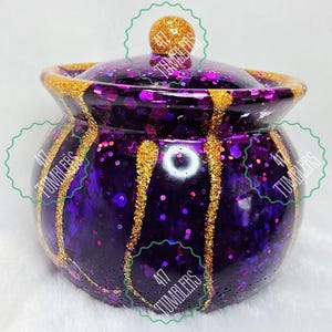 Custom Glitter Resin Jar – Jewelry, Makeup & Trinket Holder