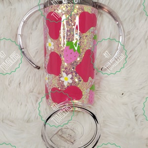 Strawberry Cow Sippy Cup – BPA-Free Toddler Tumbler with Straw