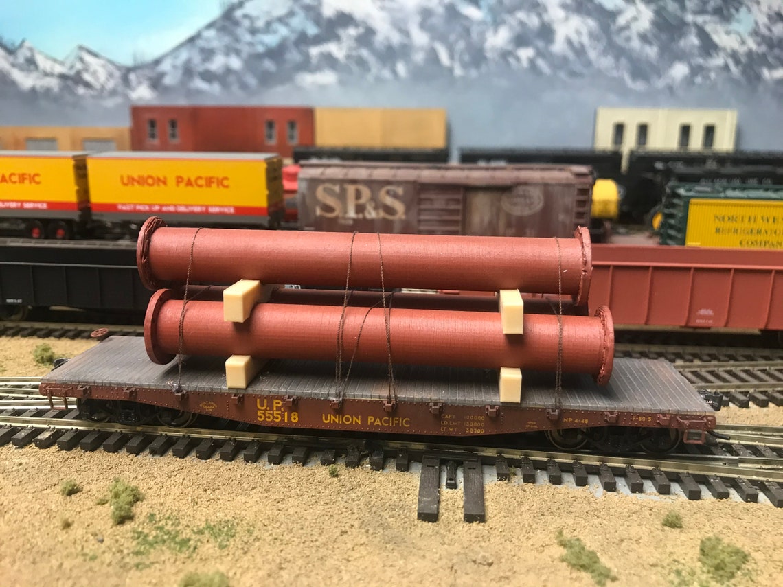 HO Scale Pipe load for flatbed cars Etsy