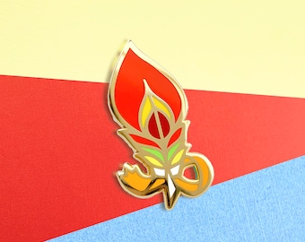 Rainbow Wing Feather Enamel Pin