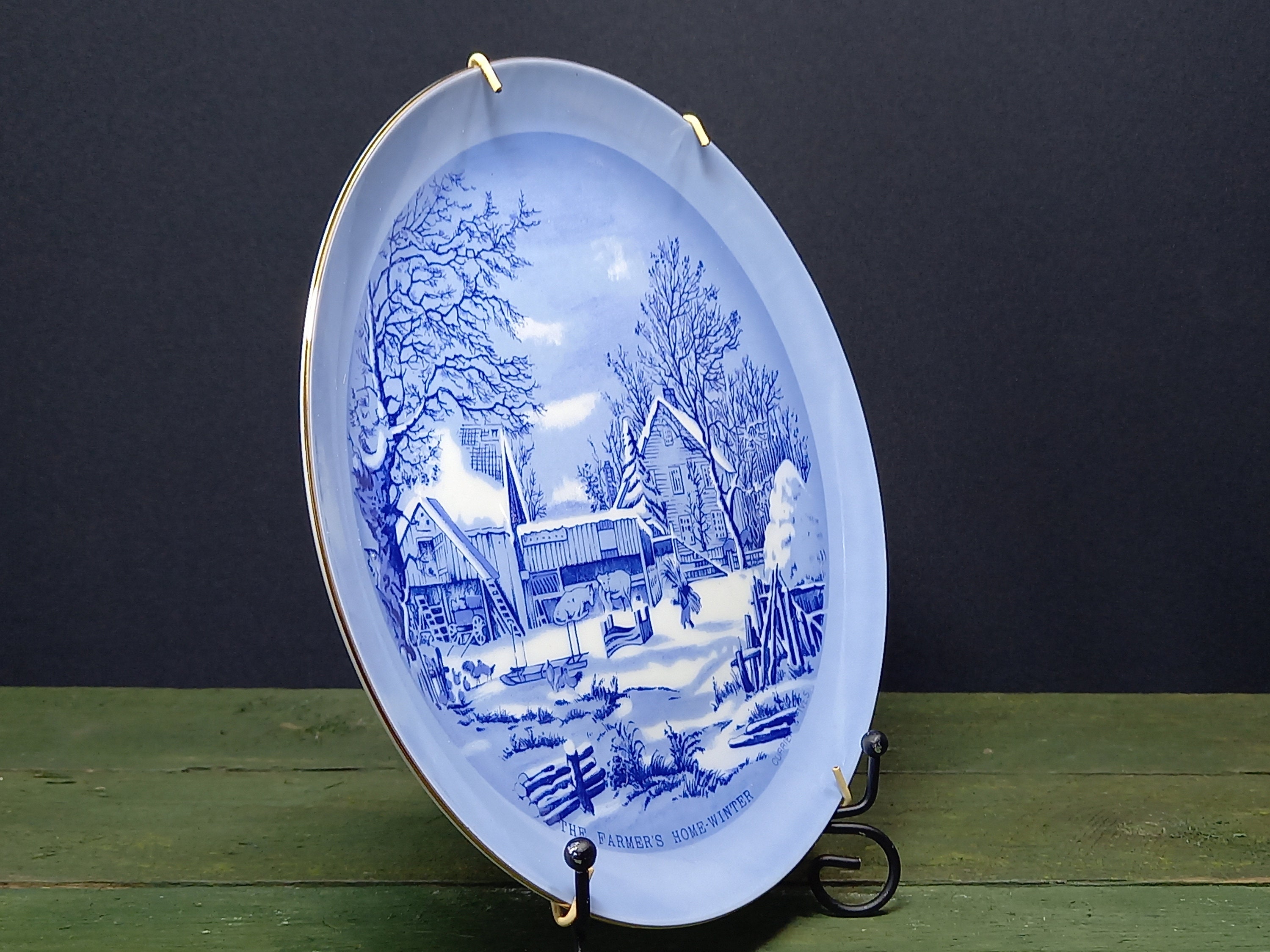 Vintage Decorative Display Plate Made in Japan the Farmers Etsy