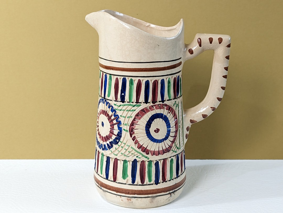 Vintage Studio Pottery Hand Made / Painted Jug / Pitcher / Vase - Etsy