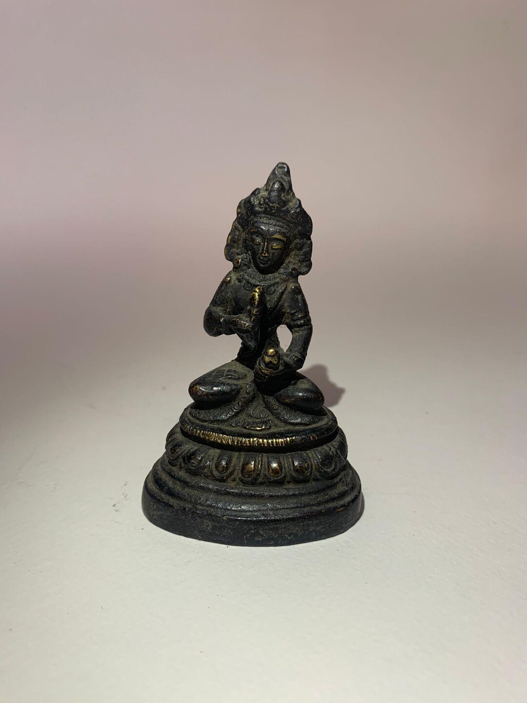 Buddha Amitabha, Ancient Bronze Deity Statuette ('800) 10 Cm. Collector ...