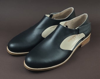 Milan in Black Leather | Women Swing Dance Shoes | Vintage Shoes | Customized | Harlem Shoes