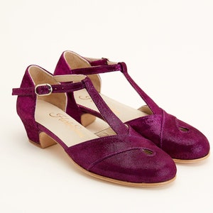 Muse in Violet Rain Suede | Women Swing Dance Shoes | Vintage Shoes | Customized | Harlem Shoes