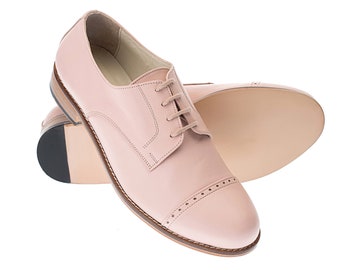 Kalifornien in Rosa Leder | Unisex Swing Dance Schuhe | Vintage Schuhe | Personalisierte | Harlem Schuhe