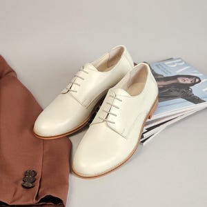 Frankie Classy in Broken White Leather | Unisex Swing Dance Shoes | Vintage Shoes | Customized | Harlem Shoes