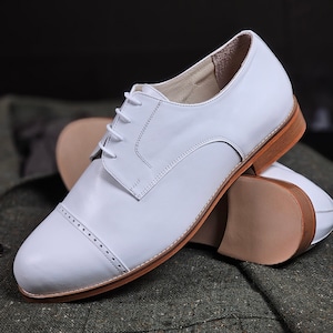 California in White Leather | Unisex Swing Dance Shoes | Vintage Shoes | Customized | Harlem Shoes