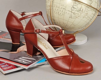 Muse in Brown Leather | Women Swing Dance Shoes | Vintage Shoes | Customized | Harlem Shoes