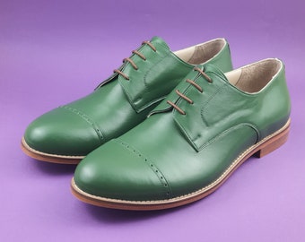 California in Avocado Leather | Unisex Swing Dance Shoes | Vintage Shoes | Customized | Harlem Shoes