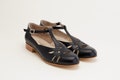 Spring in Black Leather | Women Swing Dance Shoes | Vintage Shoes | Customized | Harlem Shoes