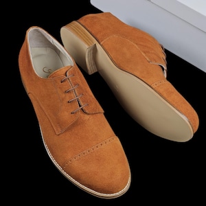 California Wildleder in Karamell | Unisex Swing Schuhe | Vintage Schuhe | Angepasst | Harlem Schuhe