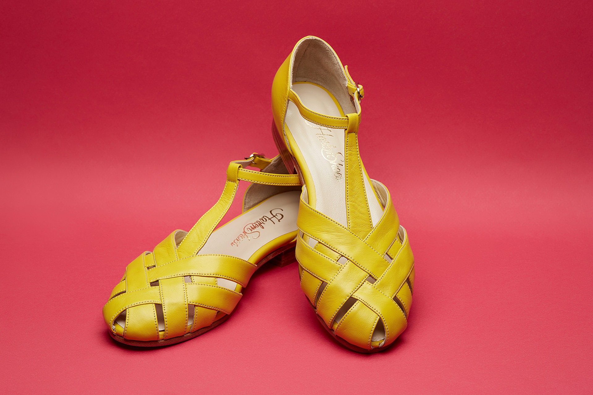 Summer in Yellow Leather Women Swing Dance Shoes Vintage - Etsy New Zealand