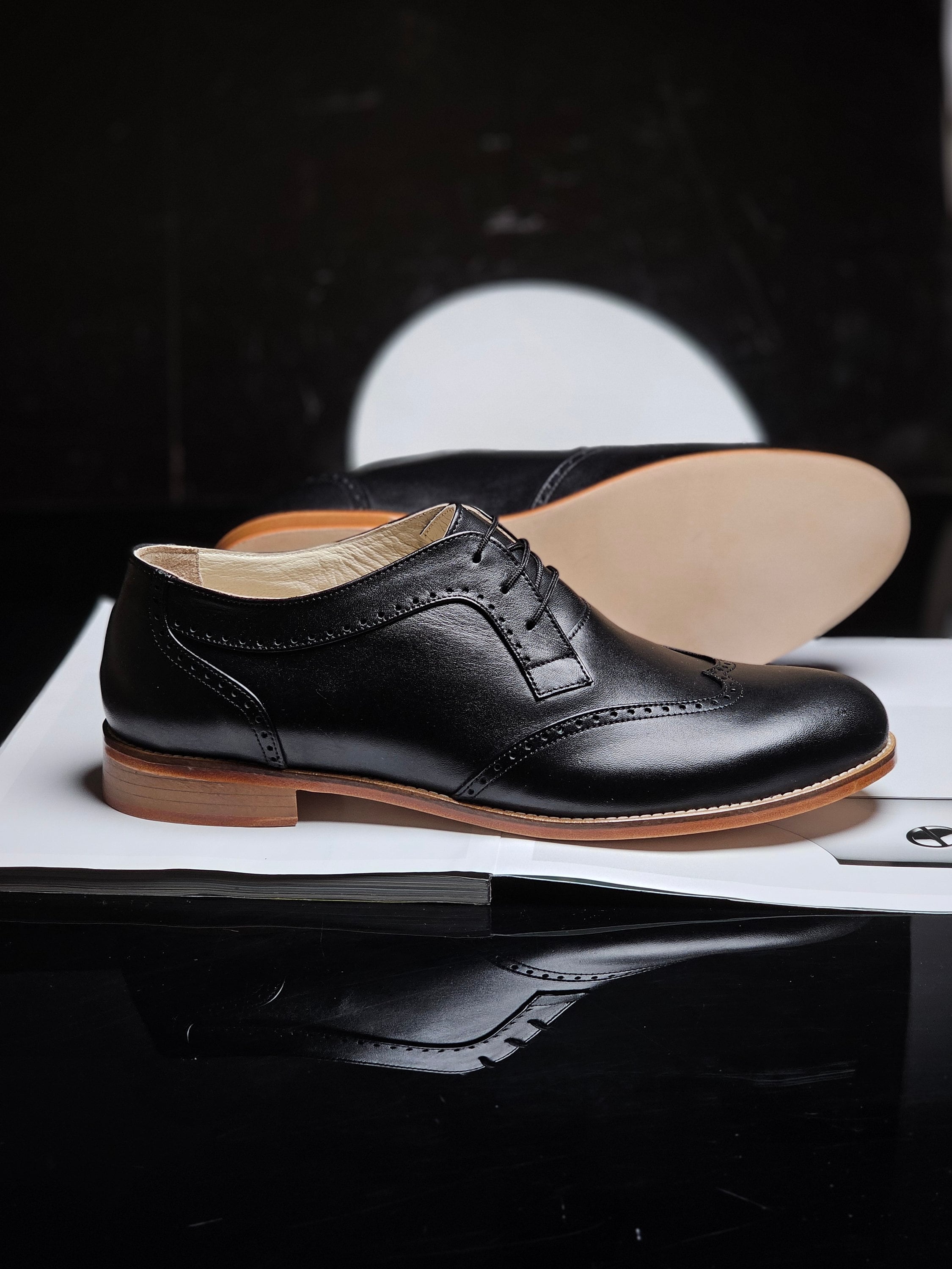 Men's Oxfords in Black Leather | Swing Dance Shoes | Vintage Shoes | Customized | Harlem Shoes