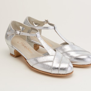 Sugar in Silver Leather | Women Swing Dance Shoes | Vintage Shoes | Customized | Harlem Shoes