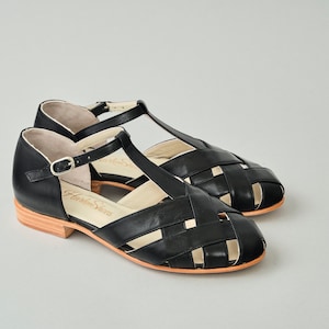 Summer in Black Leather | Women Swing Dance Shoes | Vintage Shoes | Customized | Harlem Shoes