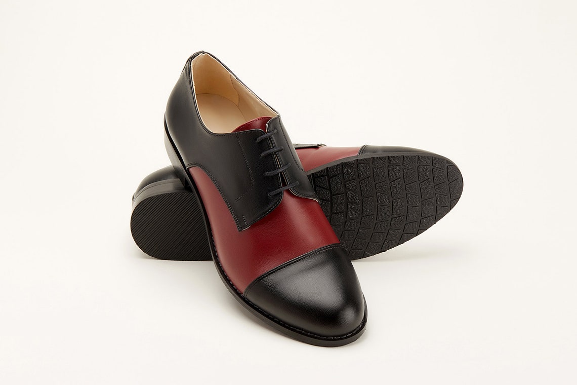 Men Swing Dance Shoes Mens California black & bordeaux eco Etsy